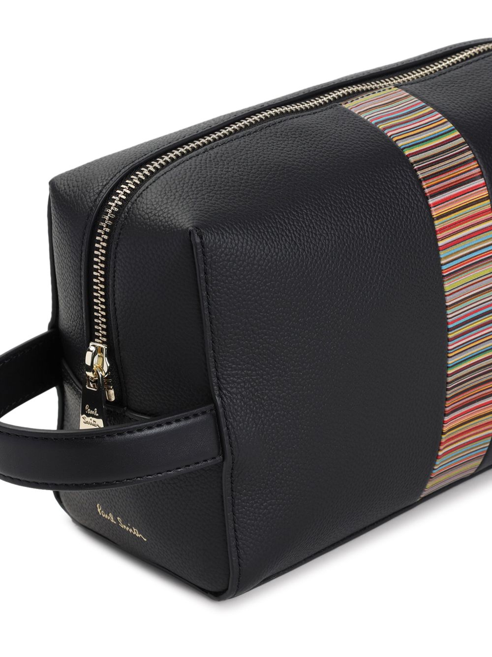 Paul Smith - Paul Smith Signature Stripe leather washbag - Men’s Bags