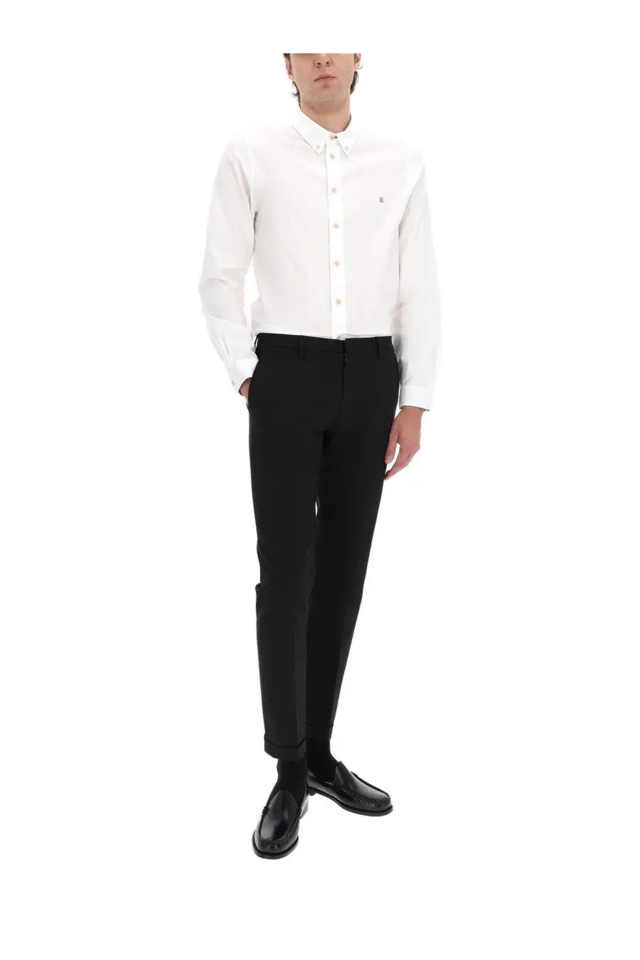 Paul Smith Men's Cotton Tailored Pants Black, view 2
