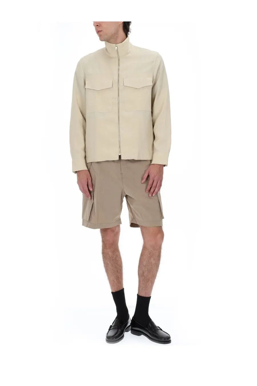 Paul Smith Men's Zip Overshirt Jacket Beige, view 2