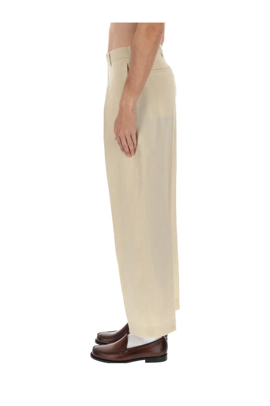 Paul Smith Men's Pleated Tailored Trousers Beige, view 4