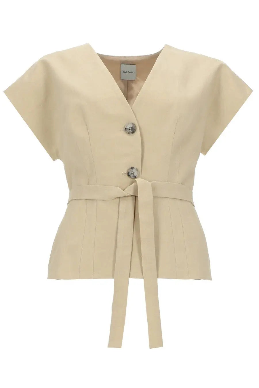 Paul Smith Women's Linen Top with Belt Beige