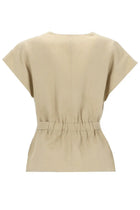 Paul Smith Women's Linen Top with Belt Beige, view 2