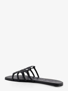 Loewe Women's Paulas Ibiza Aangram Petal Leather Sandals Black, view 3
