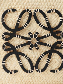 Loewe Women's Paulas Ibiza Anagram Palm Leaves and Leather Shoulder Bag Black