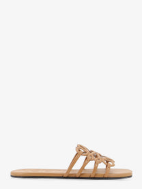 Loewe Women's Paulas Ibiza Anagram Petal Leather Sandals Beige