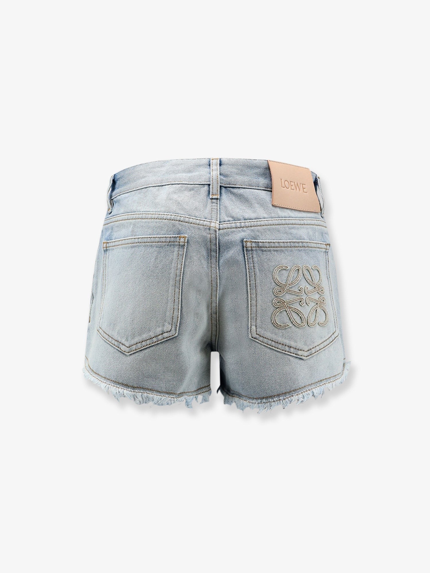 Loewe Women's Paulas Ibiza Blue Denim Bermuda Shorts Blue