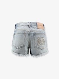 Loewe Women's Paulas Ibiza Blue Denim Bermuda Shorts Blue