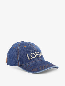 Loewe Women's Paulas Ibiza Blue Denim Hat Blue