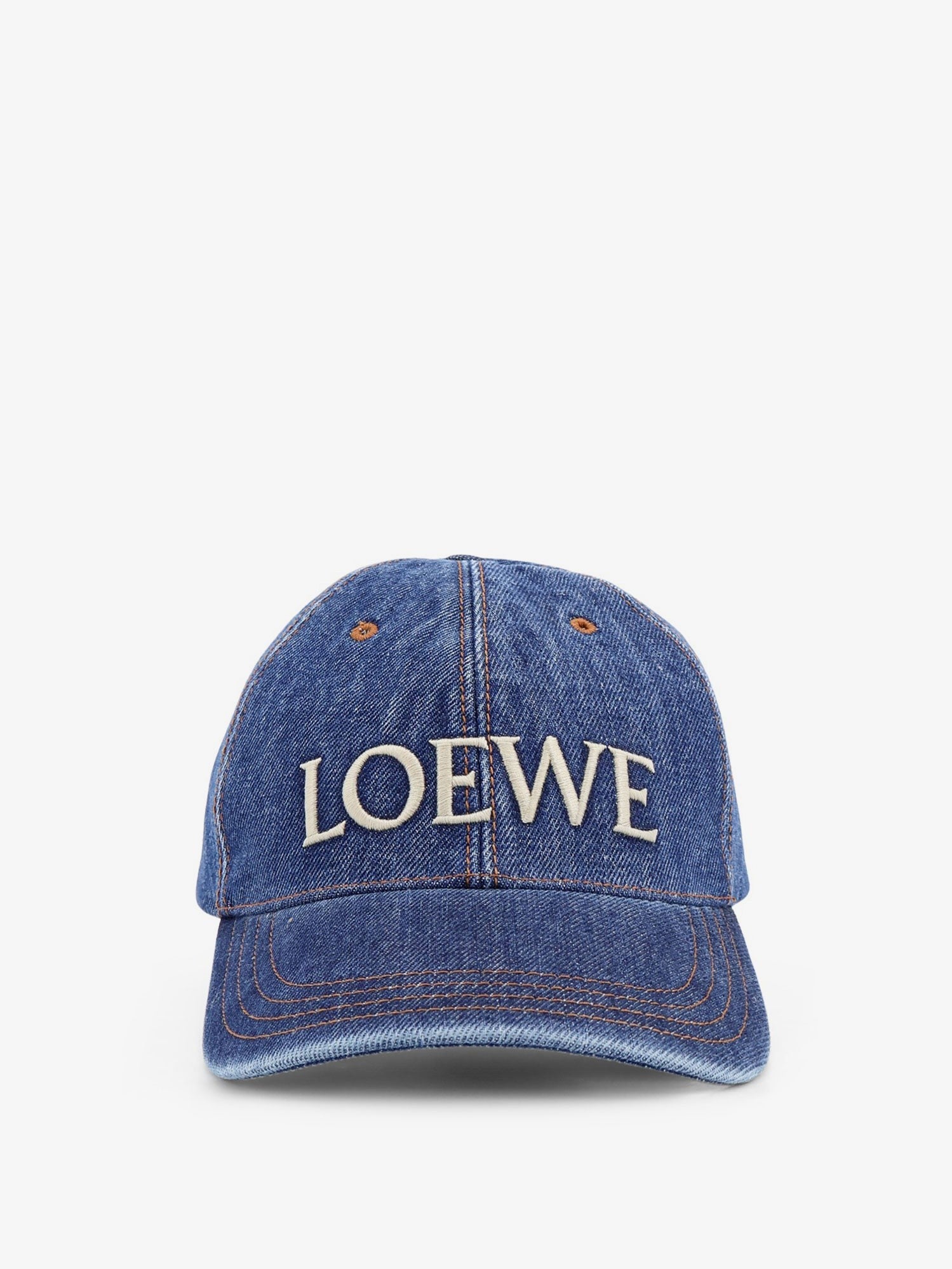 Loewe Women's Paulas Ibiza Blue Denim Hat Blue