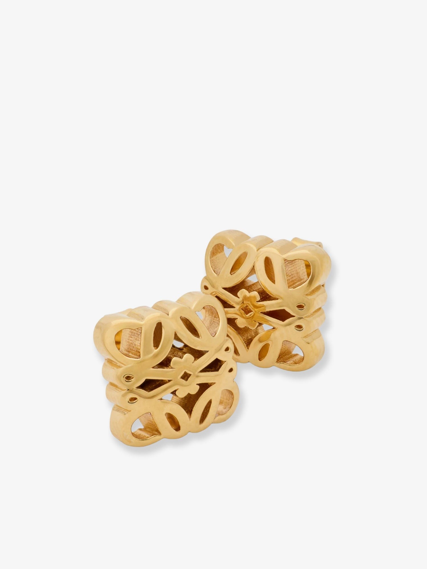 Loewe Women's Paulas Ibiza Bombè Anagram Brass Earrings Gold