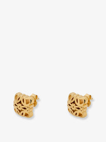 Loewe Women's Paulas Ibiza Bombè Anagram Brass Earrings Gold
