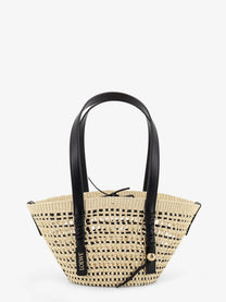 Loewe Women's Paulas Ibiza Braid Basket Small Iraca Palm Leaf Shoulder Bag Black