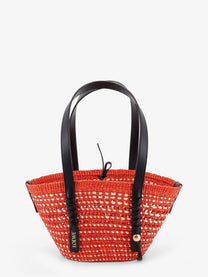 Loewe Women's Paulas Ibiza Braid Basket Small Small Iraca Palm Leaf Shoulder Bag White