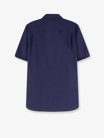 Loewe Men's Paulas Ibiza Cotton Blend Shirt Blue
