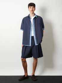 Loewe Men's Paulas Ibiza Cotton Blend Shirt Blue