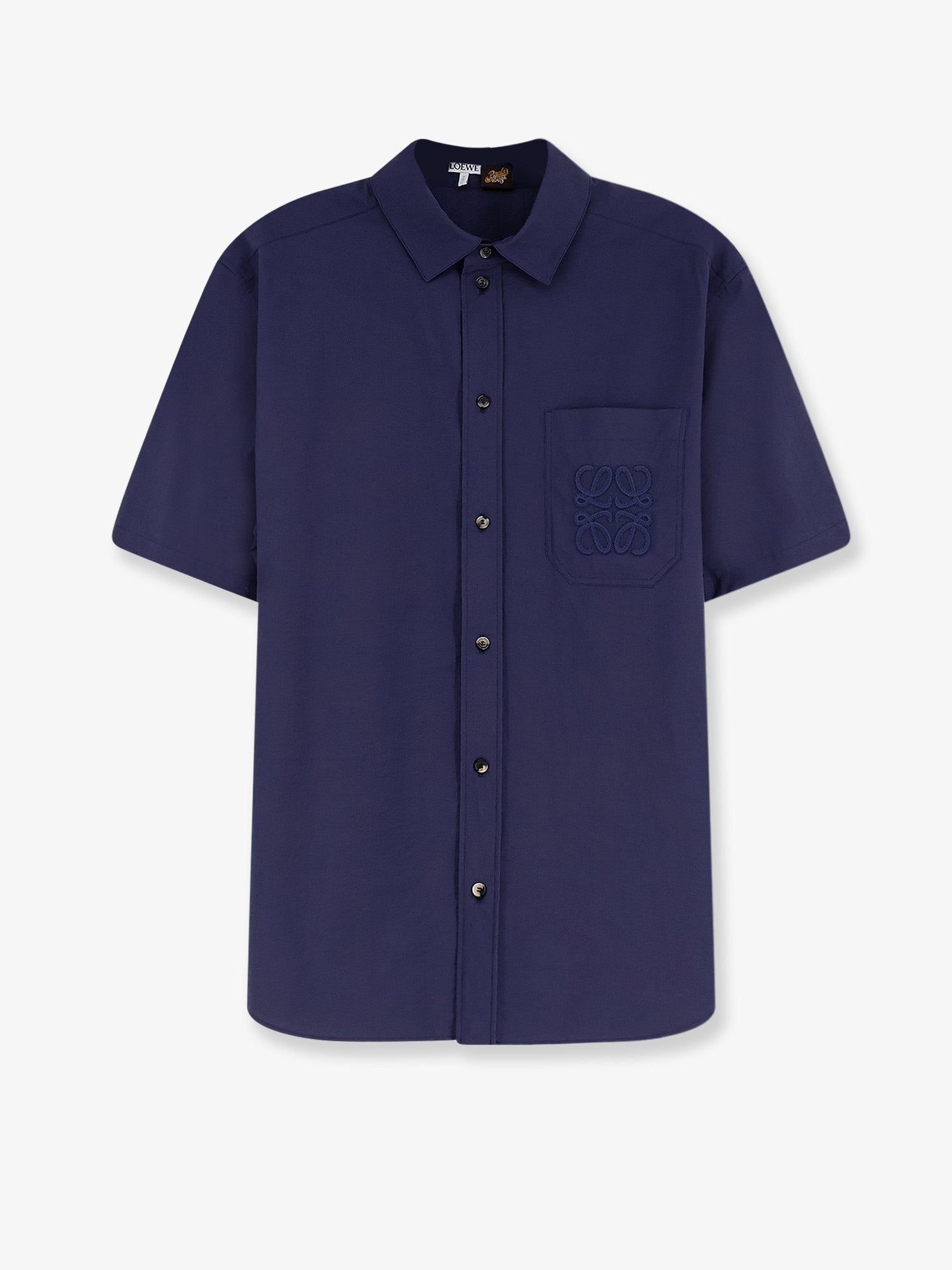 Loewe Men's Paulas Ibiza Cotton Blend Shirt Blue