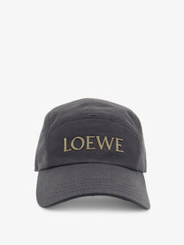 Loewe Men's Paulas Ibiza Cotton Camp Hat Black