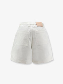 Loewe Women's Paulas Ibiza Cotton Shorts White