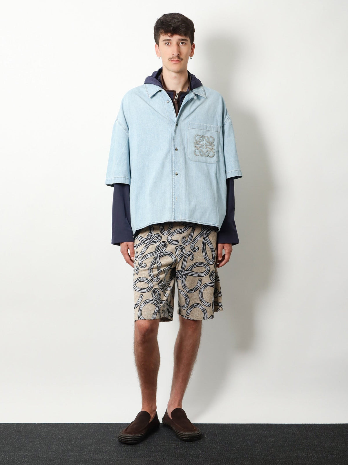 Loewe Men's Paulas Ibiza Denim Shirt Blue