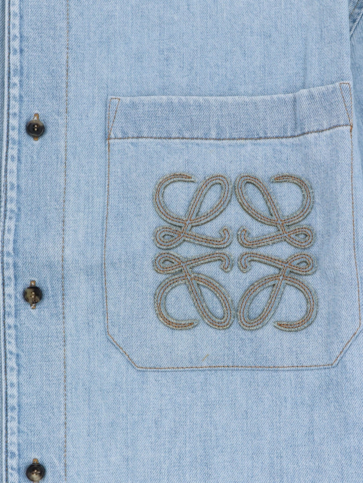 Loewe Men's Paulas Ibiza Denim Shirt Blue
