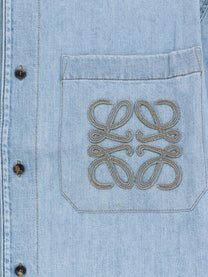 Loewe Men's Paulas Ibiza Denim Shirt Blue