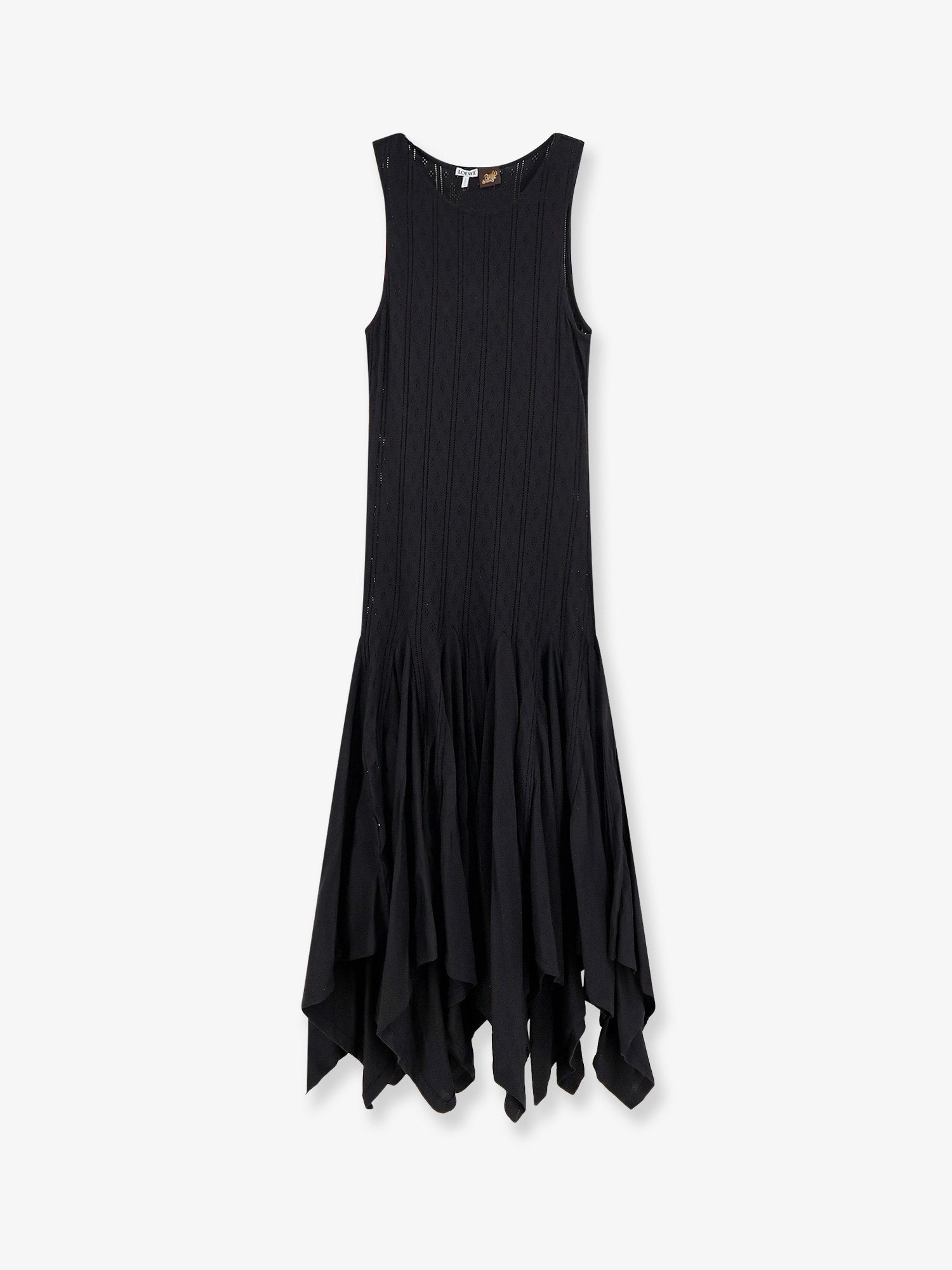 Loewe Women's Paulas Ibiza Embroidered Cotton Long Dress Black