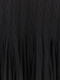 Loewe Women's Paulas Ibiza Embroidered Cotton Long Dress Black