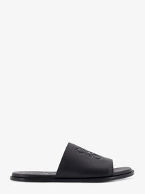 Loewe Men's Paulas Ibiza Flex Anagram Leather Sandals Black