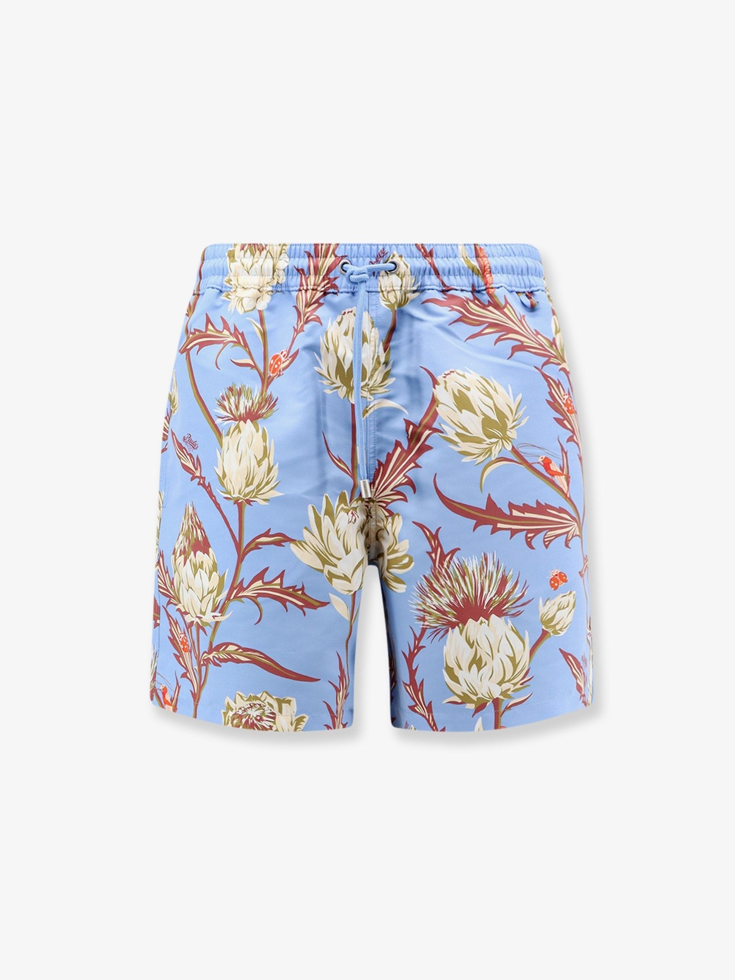 Loewe Men's Paulas Ibiza Floral Print Nylon Swim Trunks Blue