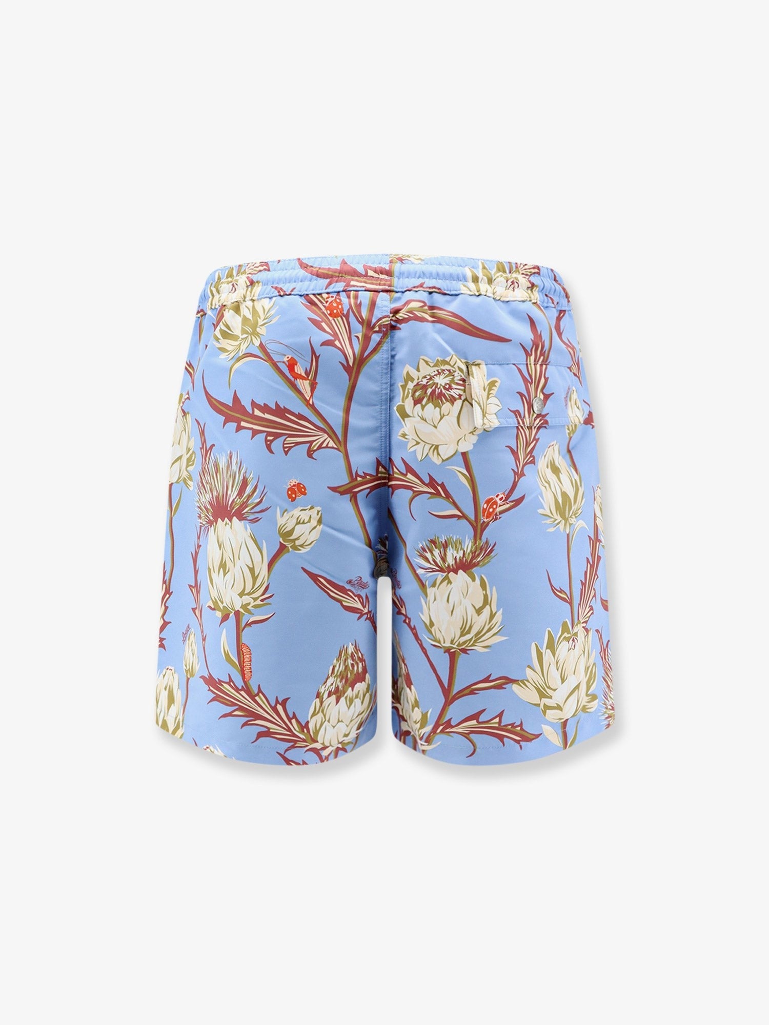 Loewe Men's Paulas Ibiza Floral Print Nylon Swim Trunks Blue