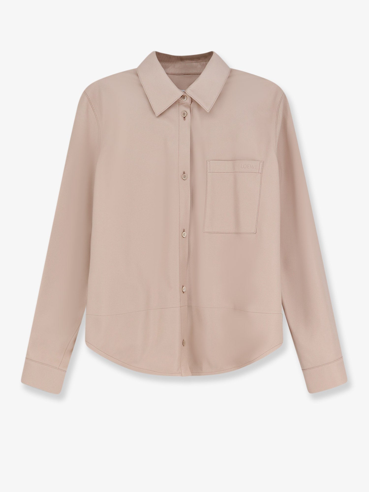 Loewe Women's Paulas Ibiza Leather Shirt Blue