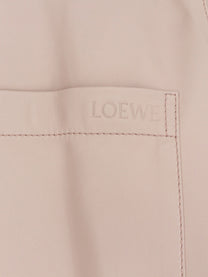 Loewe Women's Paulas Ibiza Leather Shirt Blue