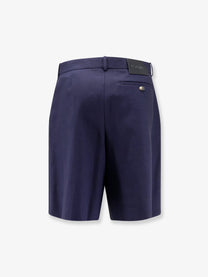 Loewe Men's Paulas Ibiza Linen and Cotton Bermuda Shorts Black
