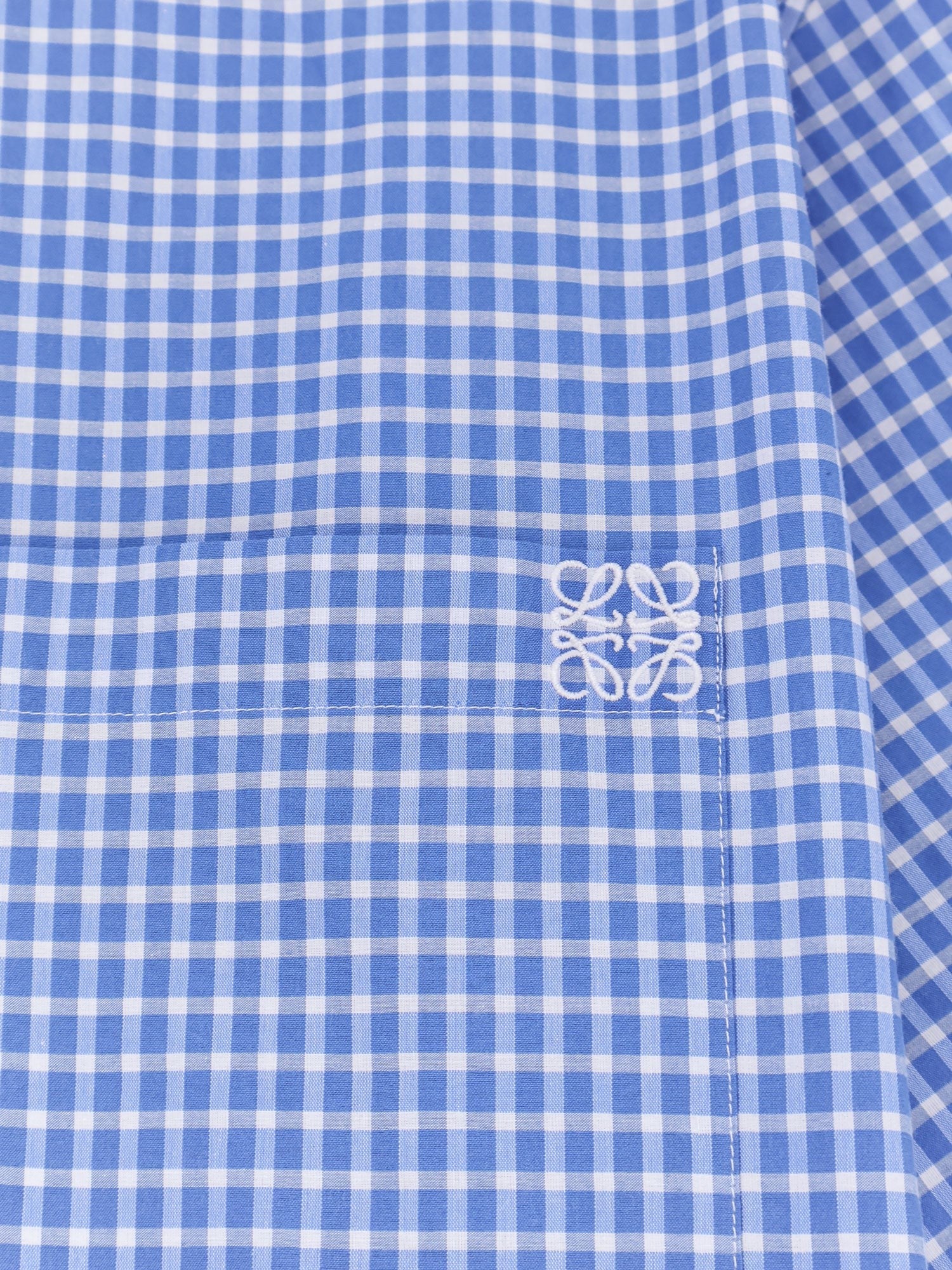 Loewe Men's Paulas Ibiza Madras Cotton Shirt White