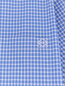 Loewe Men's Paulas Ibiza Madras Cotton Shirt White