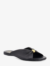 Loewe Women's Paulas Ibiza Pebble Soft Leather Sandals Black