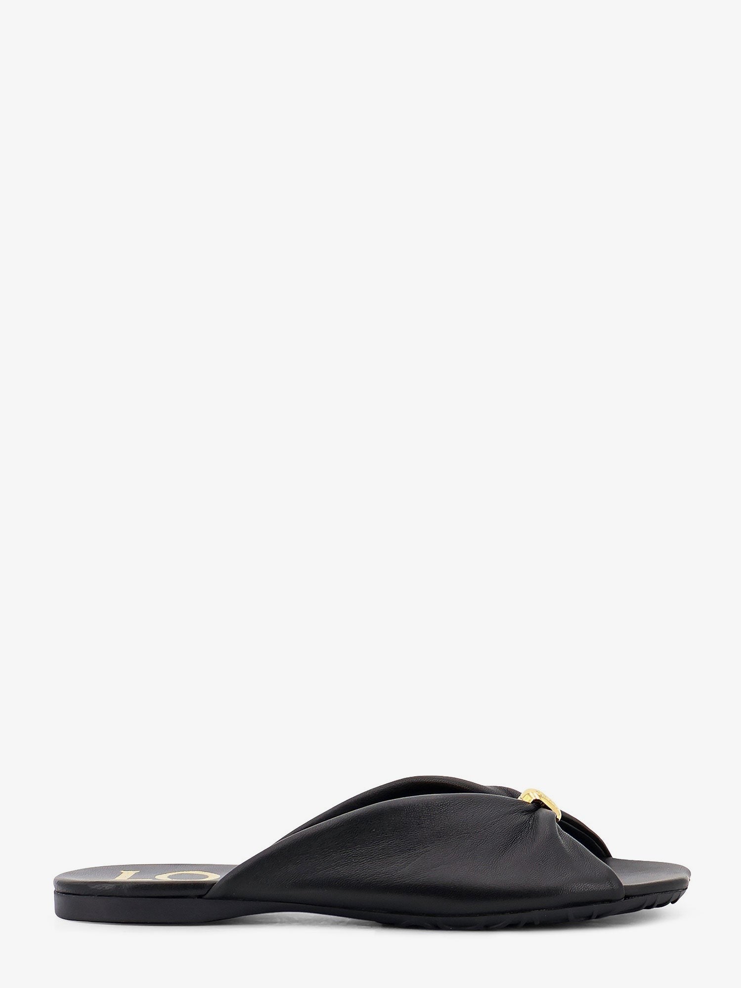 Loewe Women's Paulas Ibiza Pebble Soft Leather Sandals Black