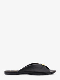 Loewe Women's Paulas Ibiza Pebble Soft Leather Sandals Black