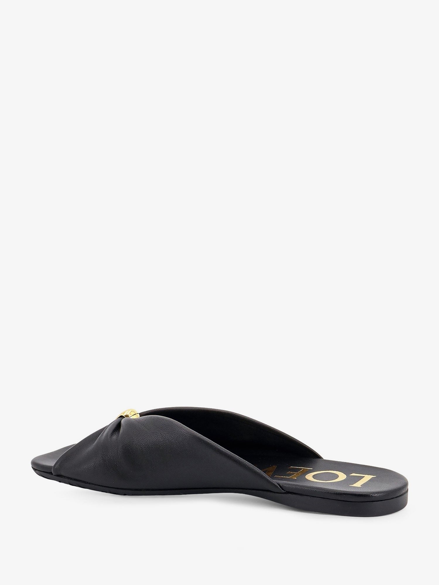 Loewe Women's Paulas Ibiza Pebble Soft Leather Sandals Black