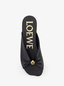 Loewe Women's Paulas Ibiza Pebble Soft Leather Sandals Black