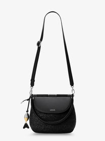 Loewe Women's Paulas Ibiza Pescador Raffia and Leather Handbag Black