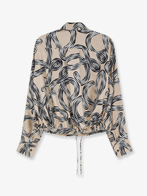 Loewe Women's Paulas Ibiza Printed Silk Shirt Black