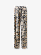 Loewe Women's Paulas Ibiza Printed Silk Trousers Black, view 4