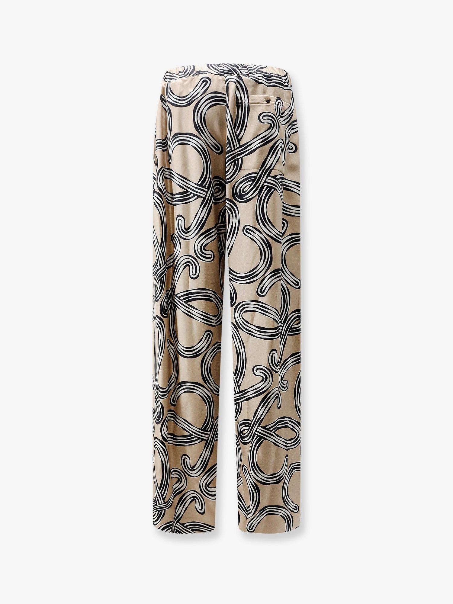 Loewe Women's Paulas Ibiza Printed Silk Trousers Black
