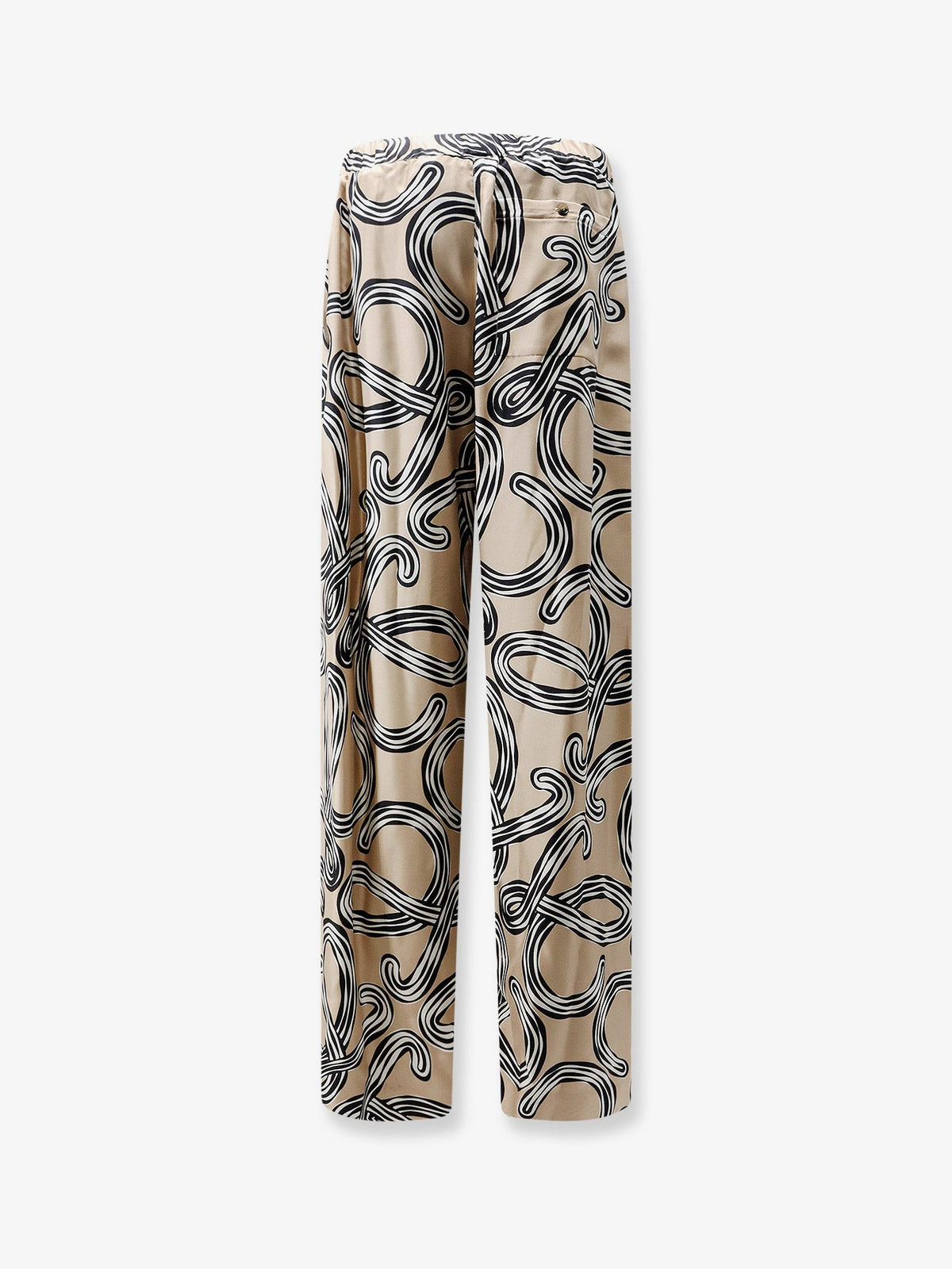 Loewe Women's Paulas Ibiza Printed Silk Trousers Black, view 4