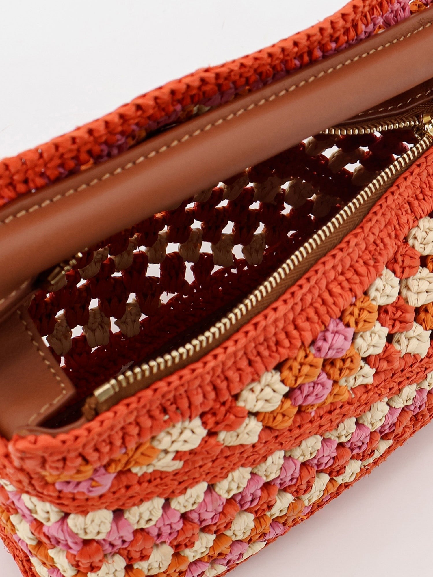 Loewe Women's Paulas Ibiza Puzzle Edge Multicolor Crochet Handbag Blue