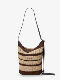 Loewe Men's Paulas Ibiza Raffia Bucket Bag White