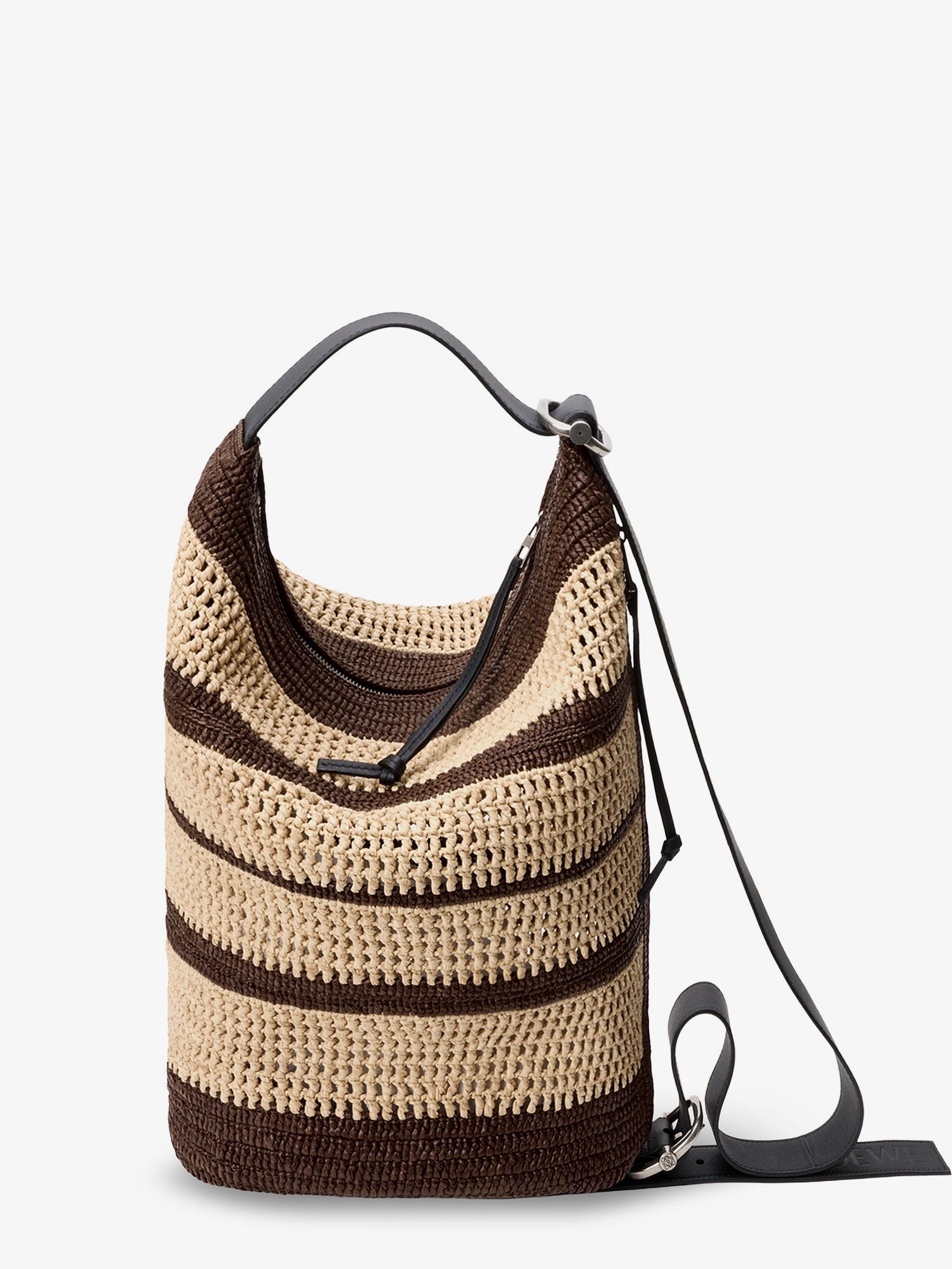 Loewe Men's Paulas Ibiza Raffia Bucket Bag White