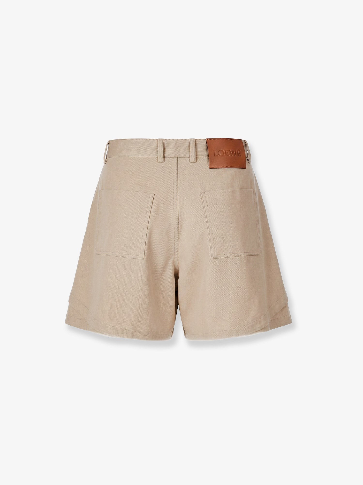 Loewe Women's Paulas Ibiza Relaxed Fit Cotton Shorts Beige