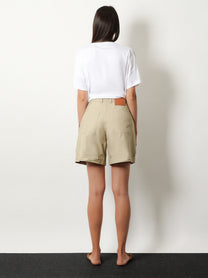 Loewe Women's Paulas Ibiza Relaxed Fit Cotton Shorts Beige